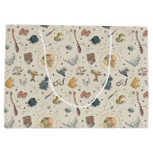 Harry Potter Icons Pattern - Geburtstag Große Geschenktüte (Rückseite)