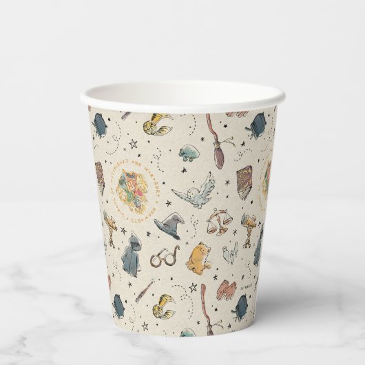 Harry Potter Icons Pattern - Geburtstag Pappbecher (Rückseite)