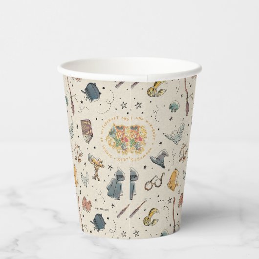 Harry Potter Icons Pattern - Geburtstag Pappbecher (Rechts)