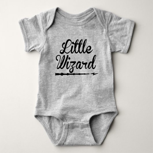 Harry Potter Inspirierte Bodysuit "Little Wizard" Baby Strampler (Vorderseite)