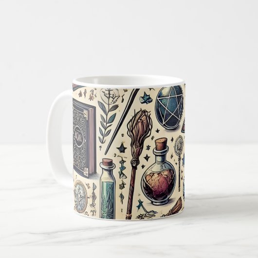 Harry Potter inspirierte magische Tasse (Vorderseite Links)