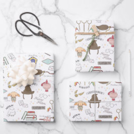 HARRY POTTER™ Kleines Magie-Muster Geschenkpapier Set