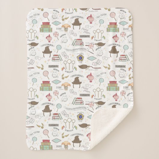 HARRY POTTER™ Kleines Magie-Muster Sherpadecke (Vorderseite)