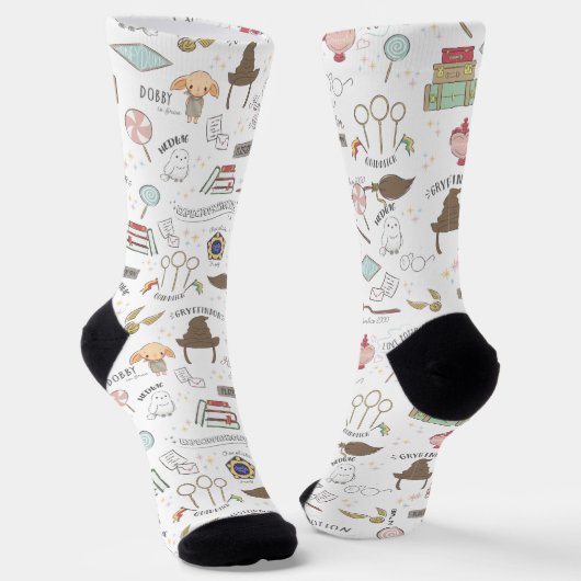 HARRY POTTER™ Kleines Magie-Muster Socken (Gewinkelt)