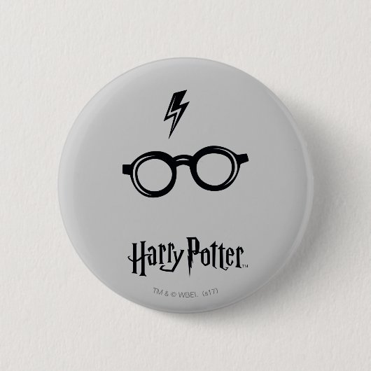 Harry Potter | Lightning Scar and Glasses Button (Vorderseite)