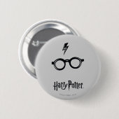 Harry Potter | Lightning Scar and Glasses Button (Vorne & Hinten)