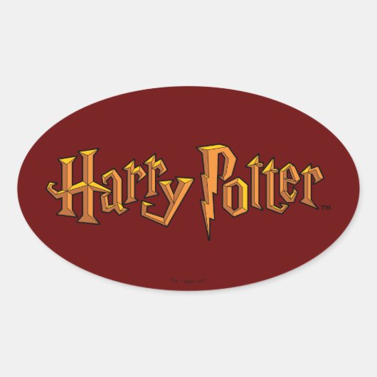Harry-Potter-Logo in Handschrift Ovaler Aufkleber (Vorderseite)