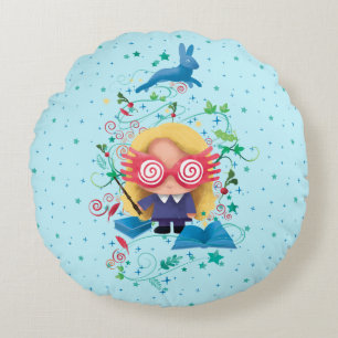 Harry Potter   Luna Lovegood Graphic Rundes Kissen