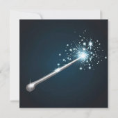 Harry Potter | Magic wand Baby Dusche Einladung (Rückseite)