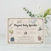Harry Potter Magical Baby Sprinkle Einladung (Stehend Vorderseite)