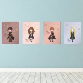 HARRY POTTER™ Magical Character Watercolor Bilderwand Sets (Holzboden)