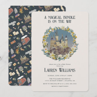 Harry Potter | Magische Hogwarts Burg Babydusche Einladung