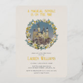 Harry Potter | Magische Hogwarts Burg Babydusche Folieneinladung (Vorderseite)