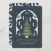 HARRY POTTER™ Magische Weihnachtsbaum-Einladung Einladung (Vorne/Hinten)