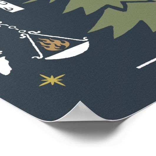 HARRY POTTER™ Magischer Weihnachtsbaum Poster (Ecke)