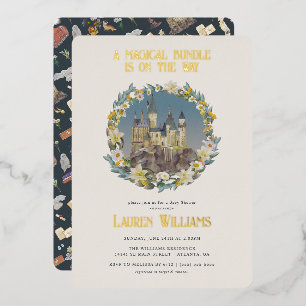 Harry Potter   Magisches Hogwarts-Schloss Baby Sho Folieneinladung