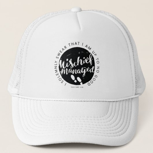 Harry Potter | Marauder's Map Charms Typografie Truckerkappe (Vorderseite)