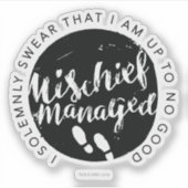 Harry Potter | Marauder's Map Charms Typografy Aufkleber (Vorderseite)