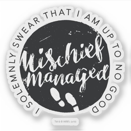 Harry Potter | Marauder's Map Charms Typografy Aufkleber (Vorderseite)