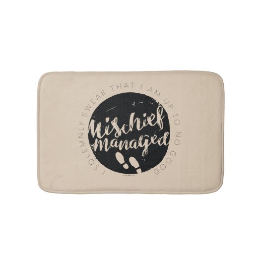 Harry Potter | Marauder's Map Charms Typografy Badematte (Vorderseite)