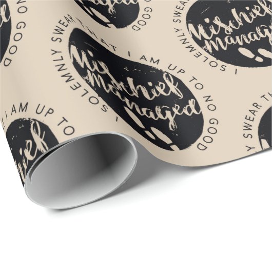 Harry Potter | Marauder's Map Charms Typografy Geschenkpapier (Rolleneckpunkt)