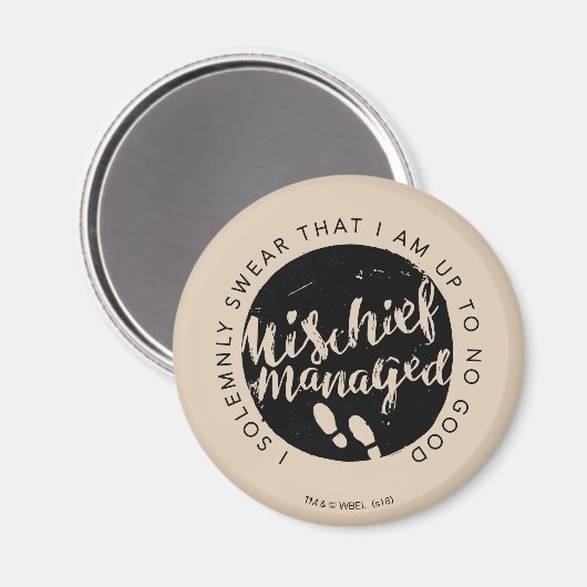 Harry Potter | Marauder's Map Charms Typografy Magnet (Vorderseite/Rückseite)