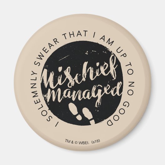 Harry Potter | Marauder's Map Zauber-Typografie Magnet (Vorne)