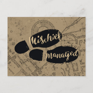 Harry Potter   MISCHIEF MANAGED™-Kartenfußspuren Postkarte