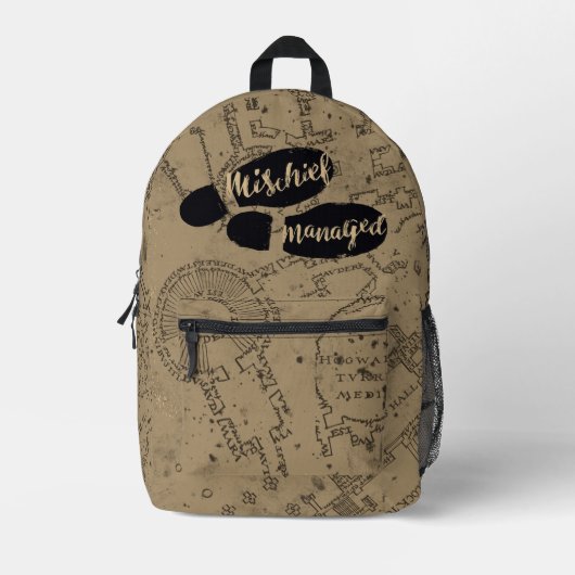 Harry Potter | MISCHIEF MANAGED™ Map Footprints Bedruckter Rucksack (Vorderseite)
