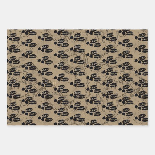 Harry Potter | MISCHIEF MANAGED™ Map Footprints Geschenkpapier Set (Vorderseite 3)