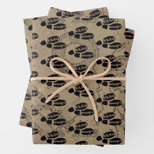 Harry Potter | MISCHIEF MANAGED™ Map Footprints Geschenkpapier Set (Beispiel)