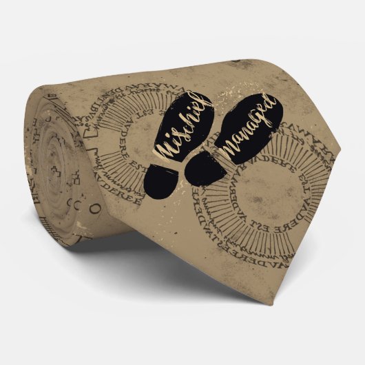 Harry Potter | MISCHIEF MANAGED™ Map Footprints Krawatte (Gerollt)