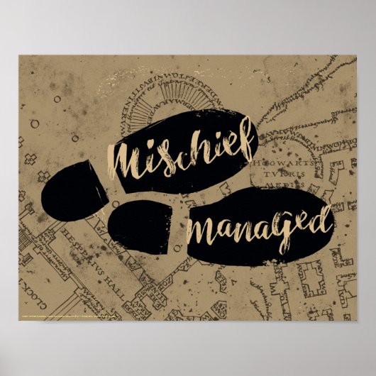 Harry Potter | MISCHIEF MANAGED™ Map Footprints Poster (Vorne)