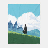 HARRY POTTER™ mit Blick auf das Schloss HOGWARTS™ Fleecedecke (Vorderseite)