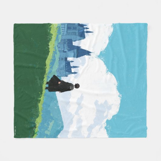 HARRY POTTER™ mit Blick auf das Schloss HOGWARTS™ Fleecedecke (Vorderseite (Horizontal))