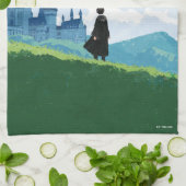 HARRY POTTER™ mit Blick auf das Schloss HOGWARTS™ Geschirrtuch (Gefaltet)