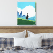 HARRY POTTER™ mit Blick auf das Schloss HOGWARTS™ Leinwanddruck (Insitu (Schlafzimmer))