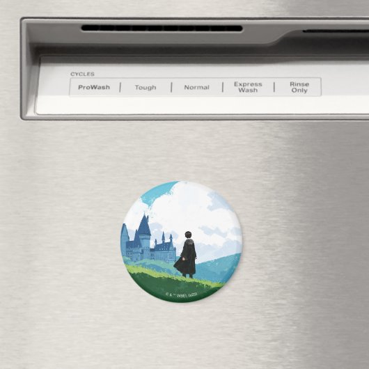HARRY POTTER™ mit Blick auf das Schloss HOGWARTS™ Magnet (In Situ (Geschirrspüler))