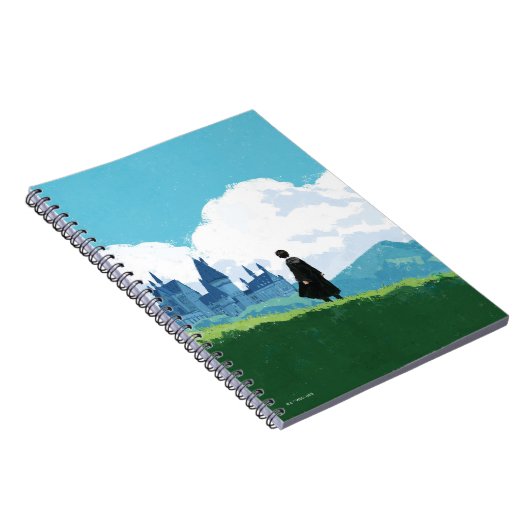 HARRY POTTER™ mit Blick auf das Schloss HOGWARTS™ Notizblock (Rechte Seite)