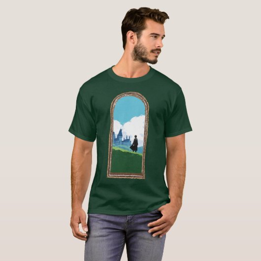 HARRY POTTER™ mit Blick auf das Schloss HOGWARTS™ T-Shirt (Vorne ganz)