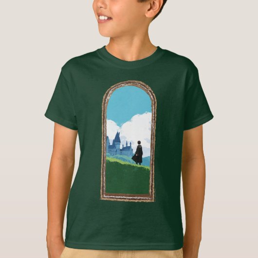 HARRY POTTER™ mit Blick auf das Schloss HOGWARTS™ T-Shirt (Vorderseite)