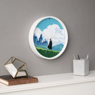 HARRY POTTER™ mit Blick auf das Schloss HOGWARTS™ Uhr