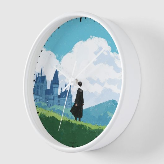 HARRY POTTER™ mit Blick auf das Schloss HOGWARTS™ Uhr (Winkel)