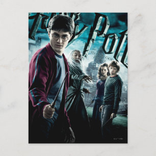 Harry Potter mit Dumbledore Ron und Hermine 1 Postkarte