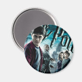 Harry Potter mit Dumbledore Ron und Hermione 1 Magnet (Vorderseite/Rückseite)