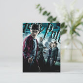 Harry Potter mit Dumbledore Ron und Hermione 1 Postkarte (Stehend Vorderseite)