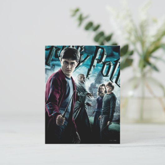 Harry Potter mit Dumbledore Ron und Hermione 1 Postkarte (Stehend Vorderseite)