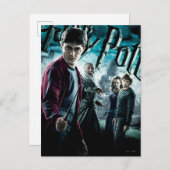Harry Potter mit Dumbledore Ron und Hermione 1 Postkarte (Vorne/Hinten)