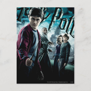Harry Potter mit Dumbledore Ron und Hermione 1 Postkarte