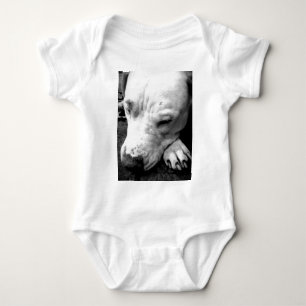 Harry Potter Narbe Hund weißer Pit Bull Baby Strampler